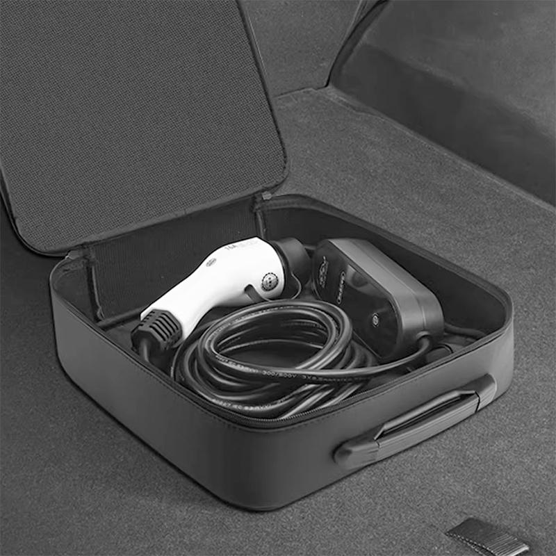 Portable EV Car Charging Cable Storage Box Fit For Tesla Model 3 Y S X Electric Vehicle Charger Cables Carry Bag Waterproof