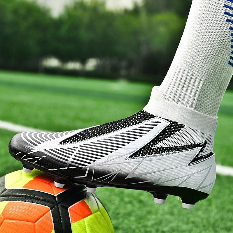 Мужские футбольные бутсы с длинными шипами и высокой лодыжкой, футбольные бутсы AG/TF, детские уличные бутсы для травы, футбольные бутсы, тренировочные спортивные футбольные бутсы