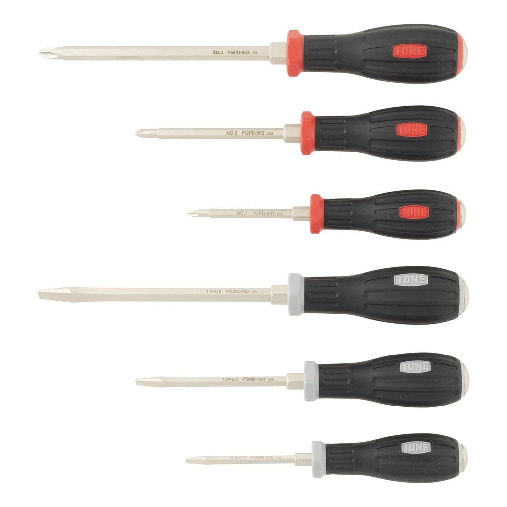 Набор отверток TONE Power Grip PLPGD6 (Набор из 6 предметов)