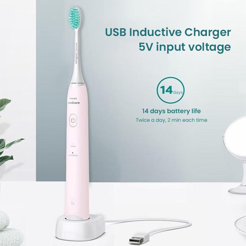 Philips HX2421 Sonic Electric Toothbrush Teeth Cleaning Teeth Whitening Brush 1 Handle 1 Brush Head