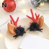20 Pairs Hair Ball Christmas Antler Deer Ear Hairpins Hair Clip Hair Accessories Christmas Headbands Christmas Gift For Kids