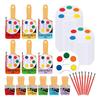 Watercolor Paint Set 5 Colors Paints Palette with Paintbrush Mini Paint Set Includes Paint Brush Shape Valentine's Day Cards Gift for Kids Party
