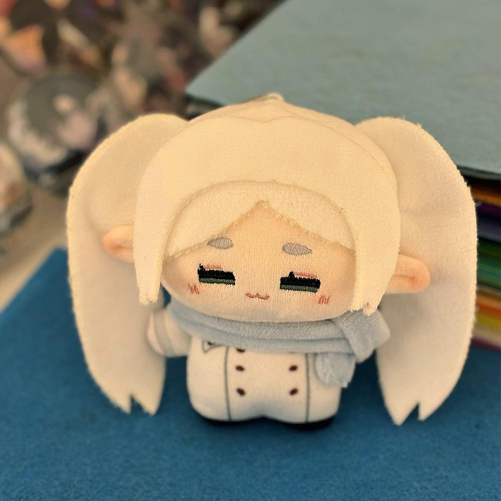 Cute Elf Girl Frieren Plush Keychain Soft Mini Stuffed Doll Bag Pendant Car Key Ring Ornament Anime Frieren Figure Plush Toys