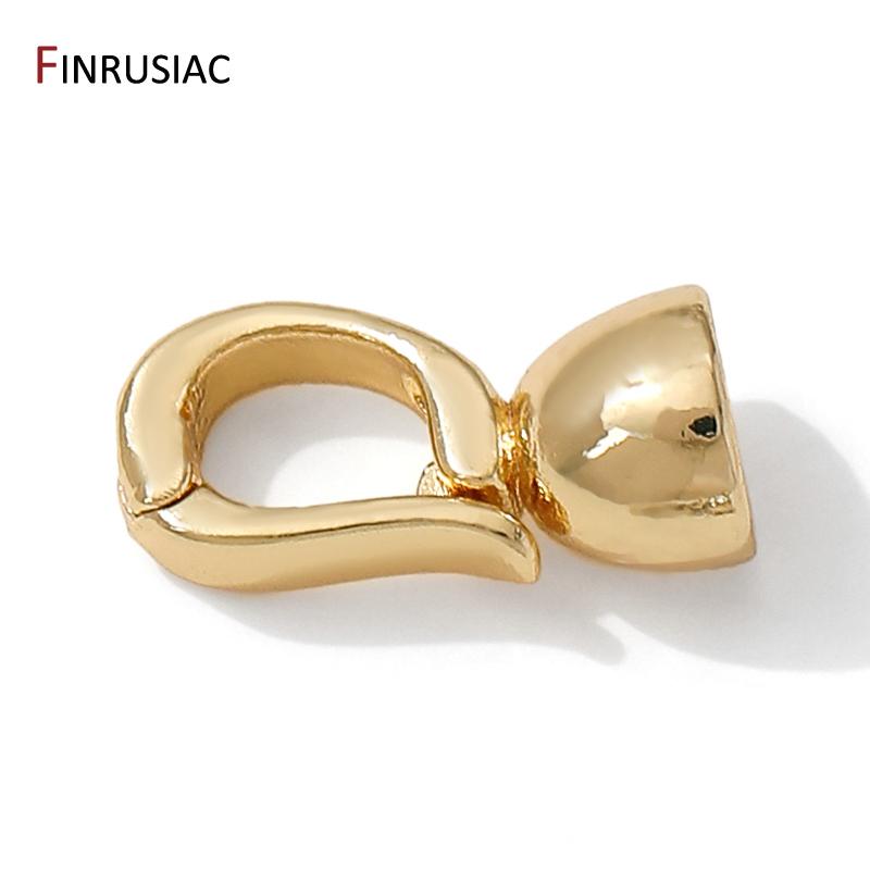 Латунный застежка-коннектор с гладким жемчугом, покрытие 14K золотом, Замок для ювелирных изделий, Застежки-фиксаторы для DIY браслетов, ожерелий