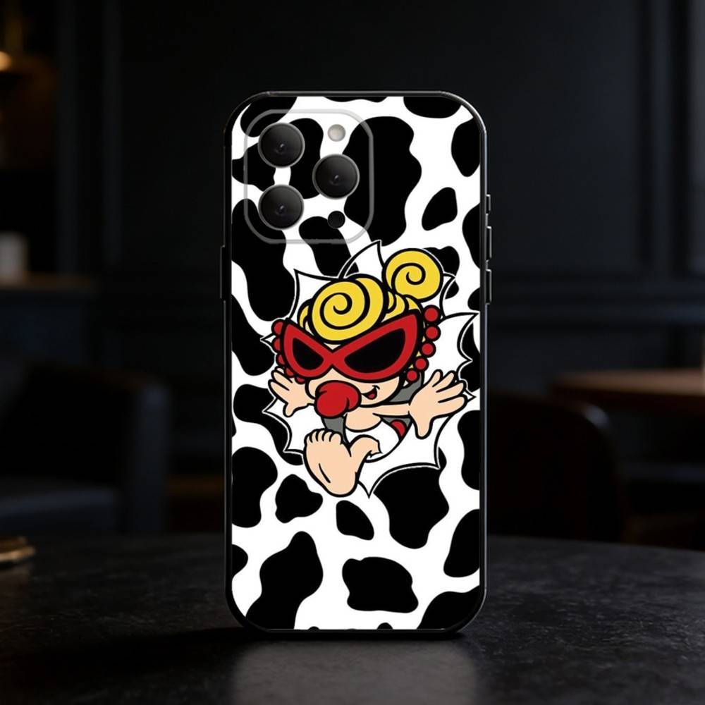 H-Hysteric COLORFUL M-Mini Phone Case Silicone black Soft For IPhone 17,16,15,14,13,12,11,SE,Plus Pro Max