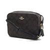 Coach Серия 18 Классическая сумка для камеры с принтом Monogram, на молнии, из покрытого канваса и кожи, женская наплечная сумка, темно-коричневая 91677-IMAA8