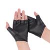1 Pair Unisex Black Pu Leather Fingerless Gloves Female Half Finger Driving Women Men Sports Guantes Motor Punk Gloves
