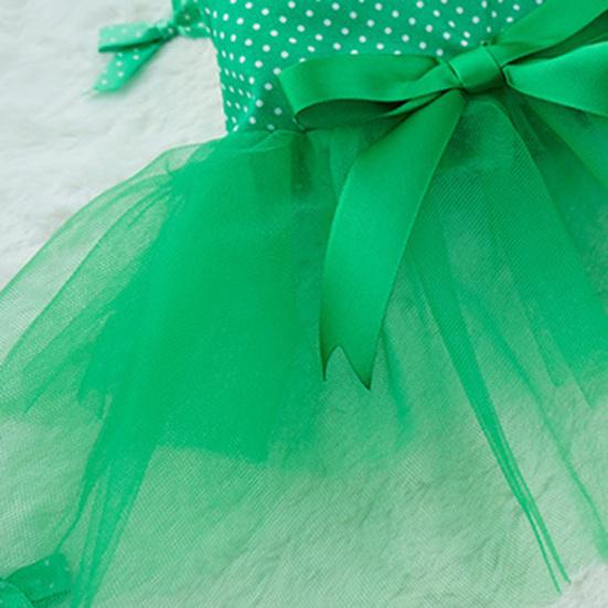 Дышащее платье для домашних животных, легкий в носке тонкий костюм для собаки из полиэстера в горошек на лето