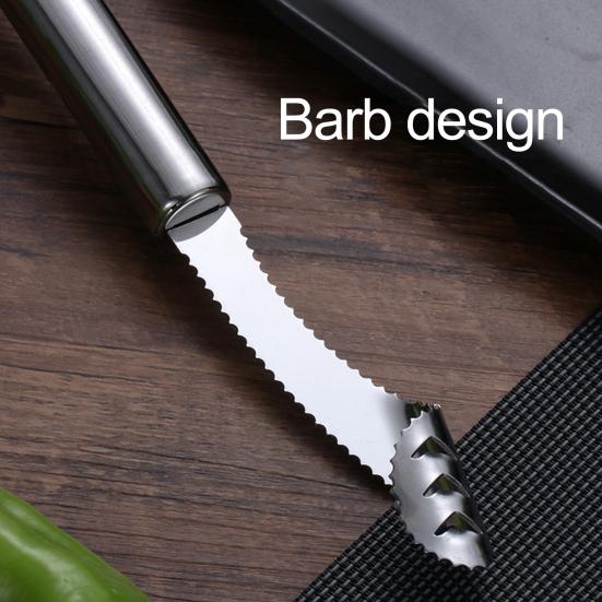 2 шт., средство для удаления сердцевины перца чили, острое лезвие из нержавеющей стали, легкое удаление семян, пищевой материал, кухонный инструмент