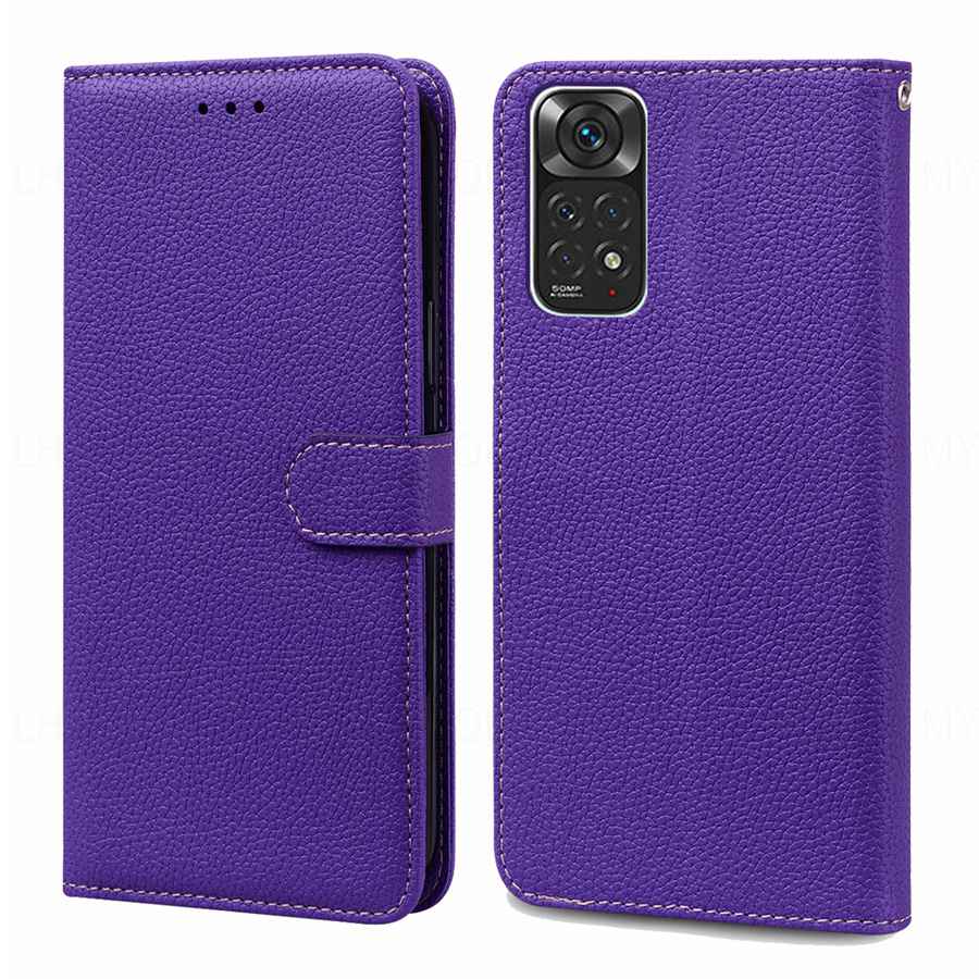 Кожаный флип-чехол с текстурой личи для Xiaomi Poco C65 X6 Pro 5G M4 M3 X3 X5 13T 12T Redmi Note 8 9 10 11 12 13 Pro 9T 9C 13C A2 A3, чехол-бампер для кошелька