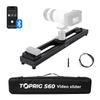 Toprig S60 Motorized Camera Wireless Video Kg Vertical 4 Kg Horizontal Aluminum Alloy Slider, 24-inch/60cm, APP/Manual Control, Control, Mode/Time