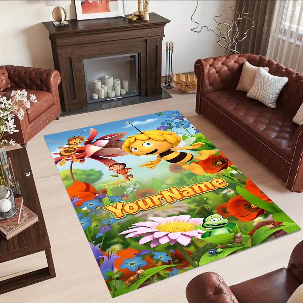 Biene Maja Customize Text Area Rug Suitable for Bedrooms Balcony Study room Dormitory Antislip Carpet Decorate Offices Spiritual Gift