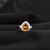 Yellow Citrine Gemstone Sterling Silver Handmade Jewelry Engagement Ring For Women RR-77-16