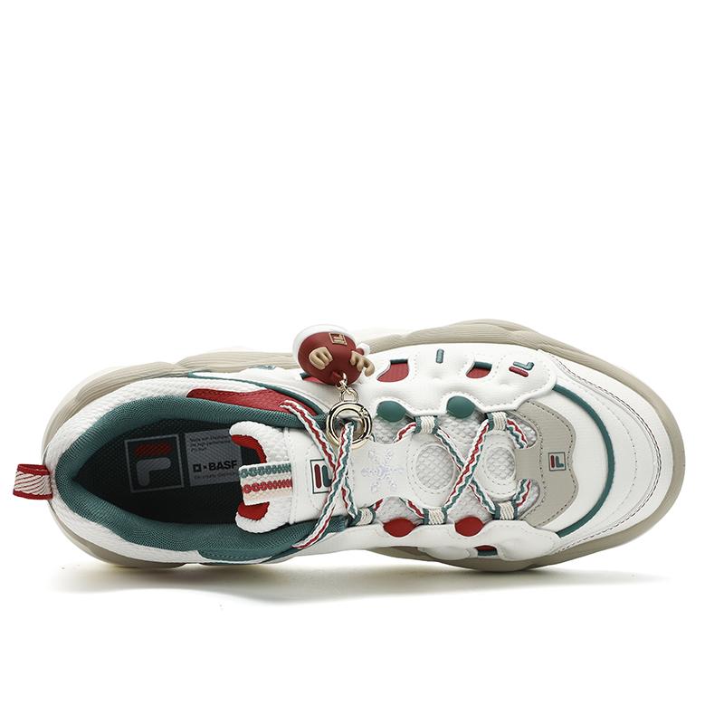 Fila Pease Xmas Туфли-горошины Мода Удобные Универсальные Износостойкие Низкие Кеды Мужские кроссовки Белые F12M511109FSC