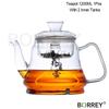 BORREY Induction Cooker Gas Stove Universal Heat Resistant Glass Teapot Steaming Tea And Boiling Teapot Multifunctional Tea Set