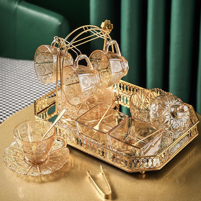 Retro Sunflower Embossed Glass Coffee Cup