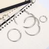 10pcs/lot Plated Album Metal Scrapbook Clips Loose Leaf Binder Keychain Circle Hinged Rings