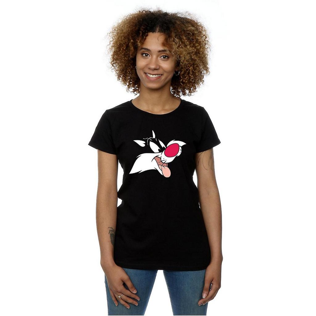 Looney Tunes Женская/дамская футболка из хлопка Sylvester