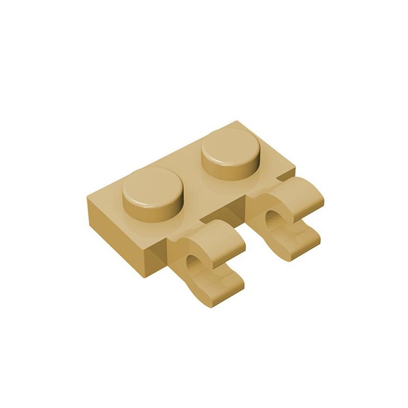 20 шт. Детали MOC 60470 Пластина Специальная 1x2 с зажимами Горизонтальная Совместимые Кирпичики DIY Строительный Блок Частица Детская Мозговая Игрушка Подарок