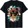 Cat Ramen Noodle Japanese Anime Kawaii Cat T-Shirt
