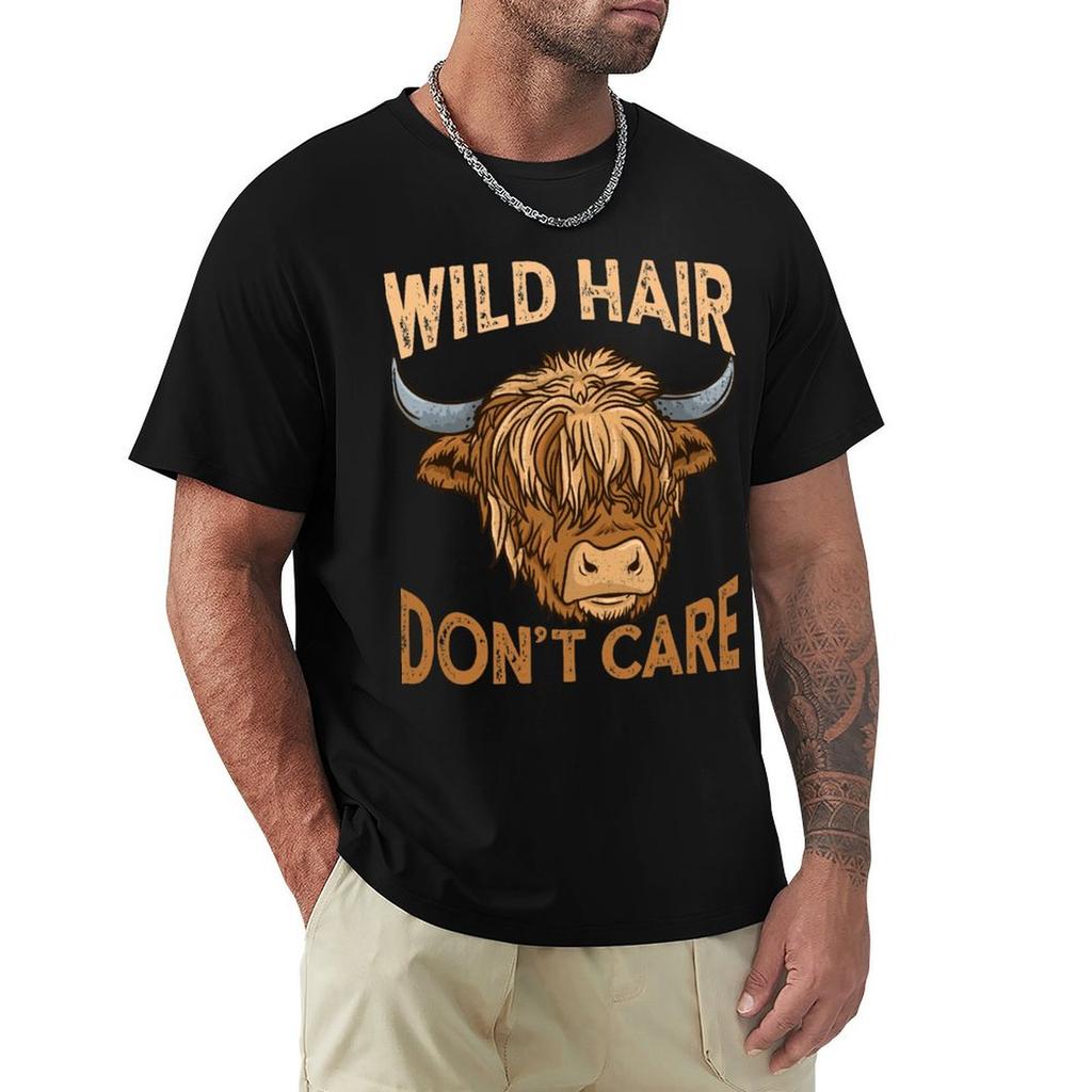 Highland Cow Cattle Scottish Farmer Tshirt Lightweight Cooling Short Sleeve Tee