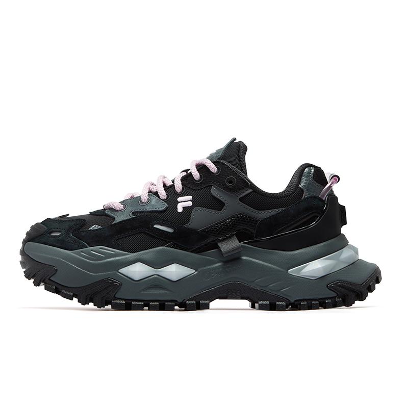 Fila Fusion Белый Цвет Черный Сахар Грязный Кофе Леденец Толстая Подошва Универсальный Модный Увеличение Роста Папины Ботинки Женская Кроссовка Серый T12W531008FBD