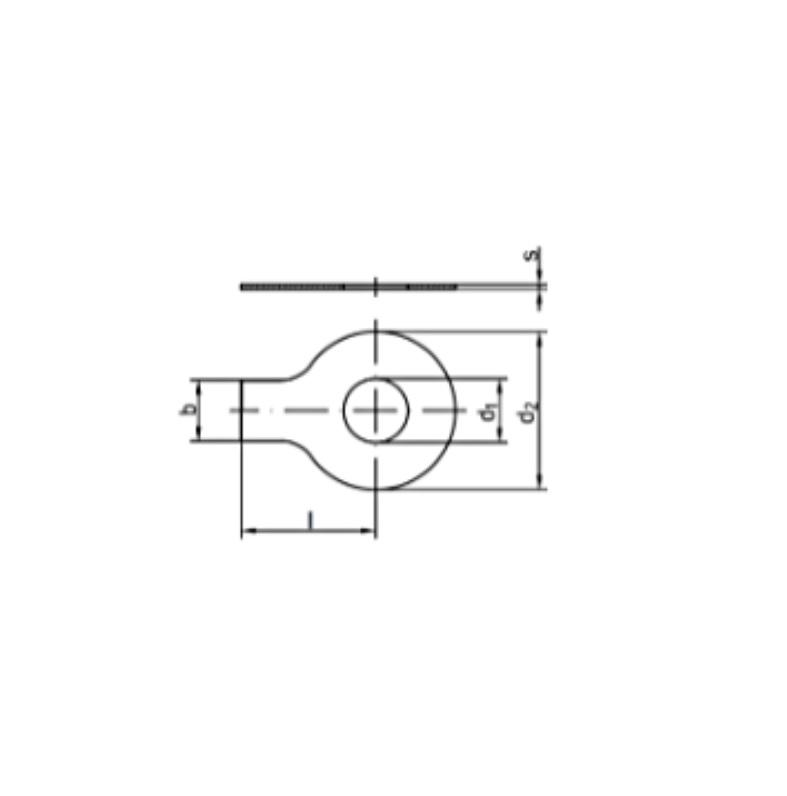 Single-legged bend washer M8 DIN93