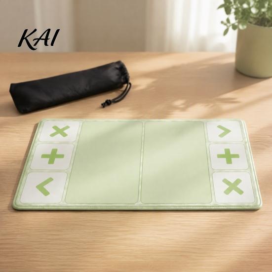 Trading Card Game Mat Fidget Board with Storage Bag, 12x24 Inch Toy Tabletop Organizer Pad, Portable Playmat Divided Zones for Swap Educational Tool