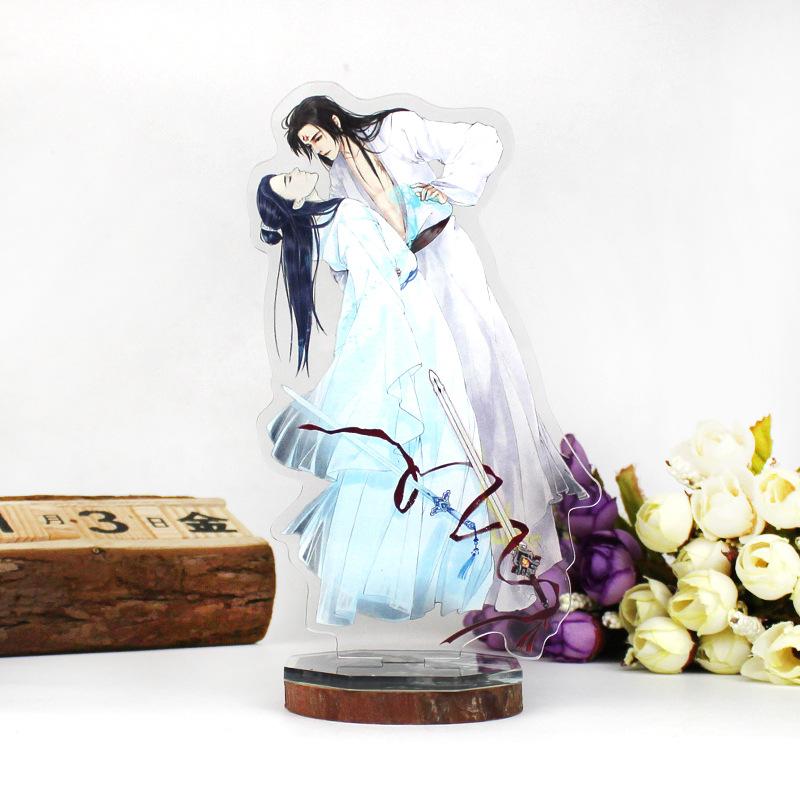 Anime The Scum Villain Self Saving System Figure Stand Model Plate Toy Shen Qingqiu Luo Binghe Cartoon Student Desk Decor