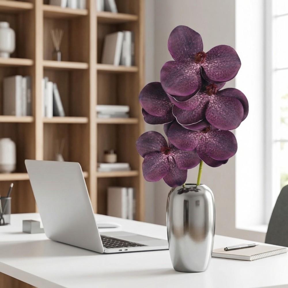 Handmade Artificial Vanda Orchid Flower Butterfly Orchid Fake Flower Branch Outdoor Garden Decor