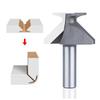 Arc Bending Integrated Forming Router Bit R18 Seam 1Celsius2 Inch Shank Grooving Milling Cutter for Furniture Making and Woodworking Projects