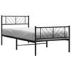 VidaXL Metal Bed Frame with Headboard-Footboard Black 80x200 Cm 372188