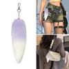 20cm Long Realistic Fox Tail Key Chain Decorative Keyring Plush Bag Hanging Pendant for Backpacks and Handbags