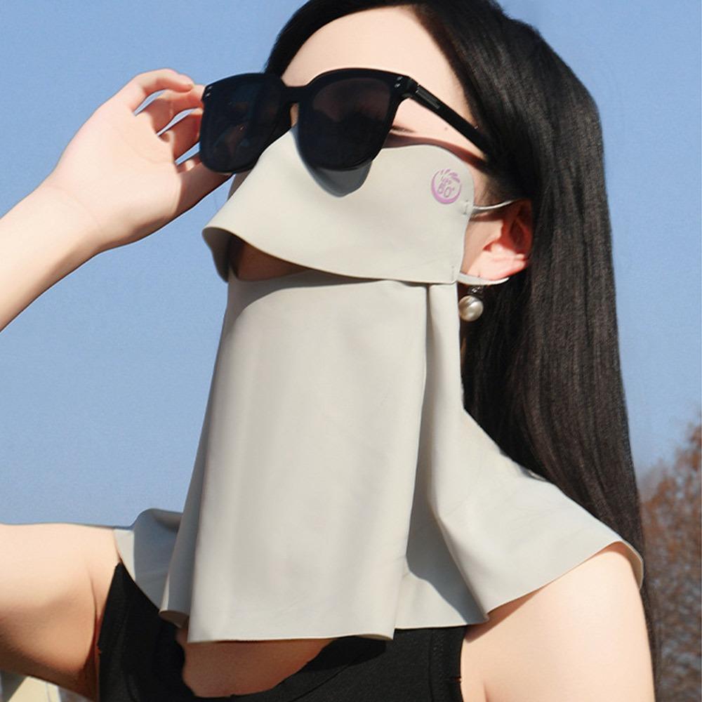 Ice Silk Mask Summer Breathable Mask Face Neck Shoulder UV Protection Sun Protective Scarf Anti-UV UPF50+ Sunscreen Shawl