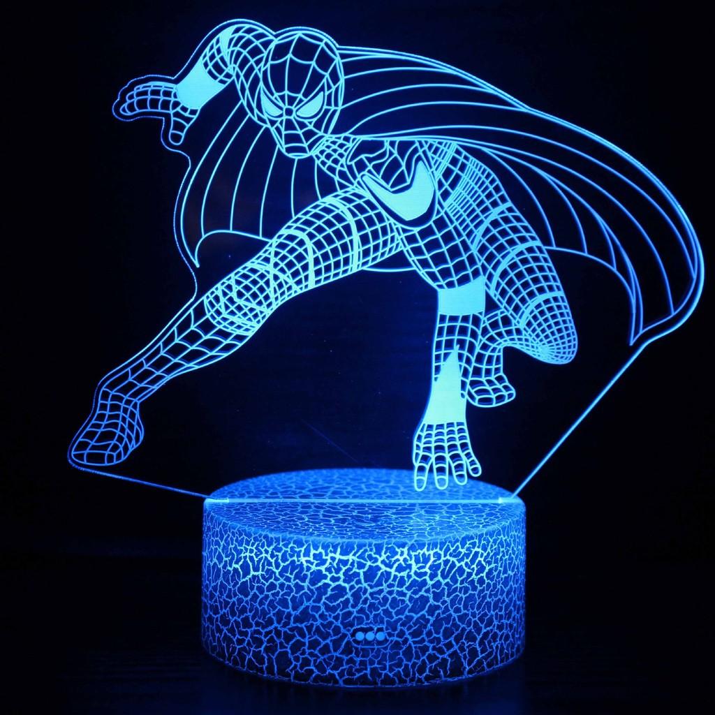Spider-man 3d Led Night Light Modern Home Bedroom Decoration With Remote Control