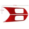 RED Door Handle Panel Cover Carbon Fiber Sticker For Mitsubishi LANCER 2008-2015