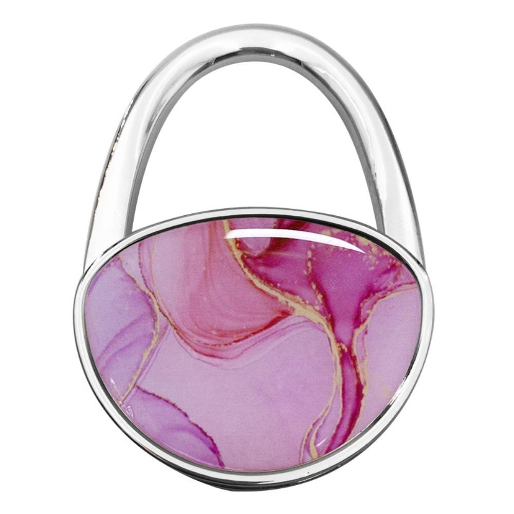 Модная сумка-крючок с мраморной текстурой, овальный, без сверления, вешалка-держатель для сумок, портативный, складной, крючок на край стола, под стол
