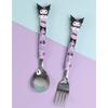 Lilpang Kuromi Figure Tongtong Mascot Spoon + Fork Set, Mixed Colors, 1 Set