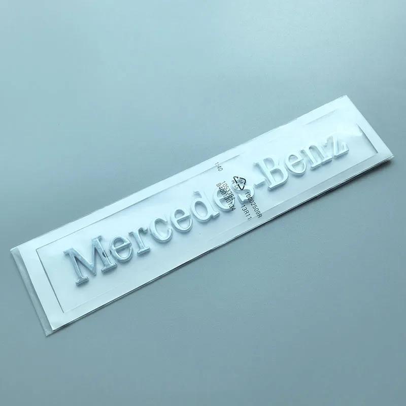 Для Mercedes Benz 21,8 см ABS Автомобильный значок Плоские английские буквы для шильдика на багажник Mercedes Benz Наклейка Логотип Хром Глянцевый Матовый