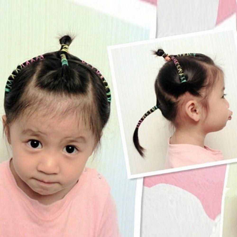 400pcs Elastic Girl Baby Rubber Hair Band Plaits Ponytail Holder Hair Rope Tie