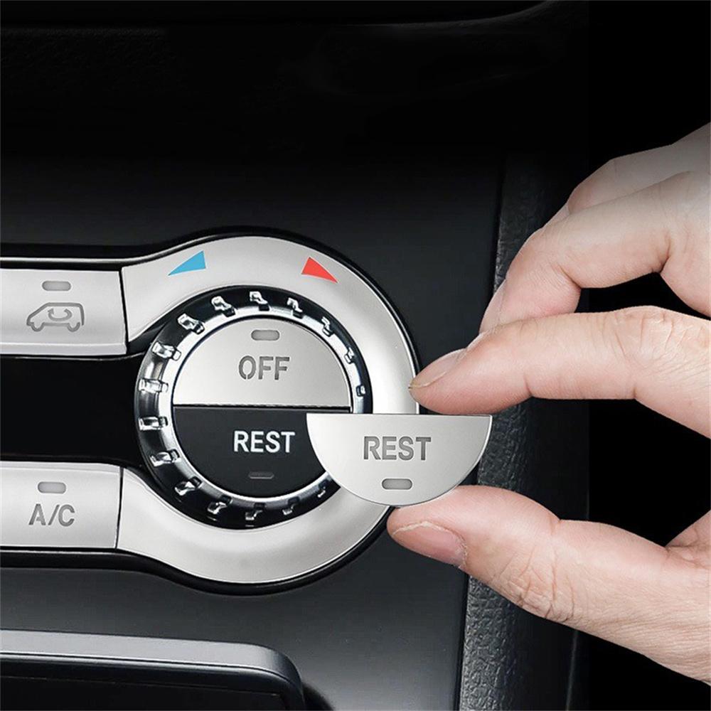 1 Set Silver AC Air Condition Button Trim For Mercedes-Benz AMG A35 CLA45 GLA45