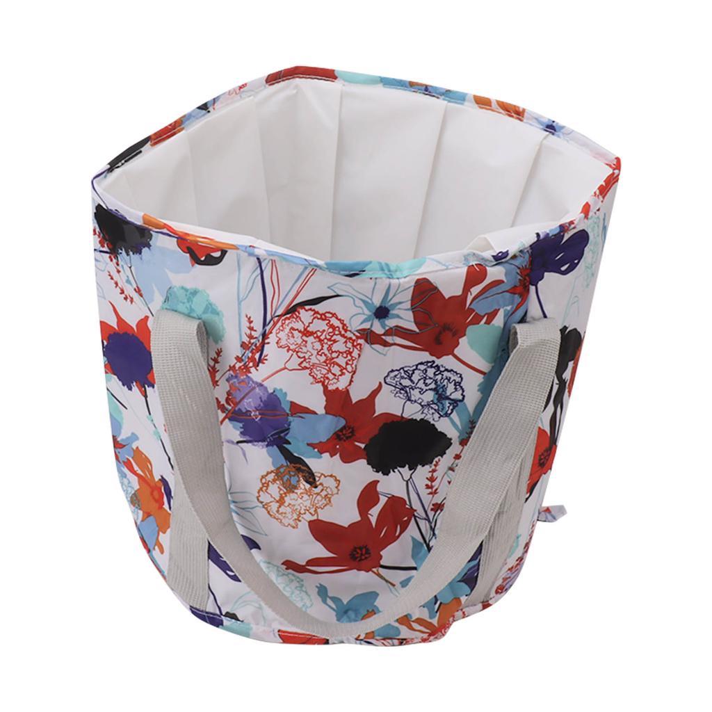 Collapsible Foot Bath Basin PVC Insulated Portable Foot Soaking Bath Tub Water Bucket with Handle for Outdoor Camping