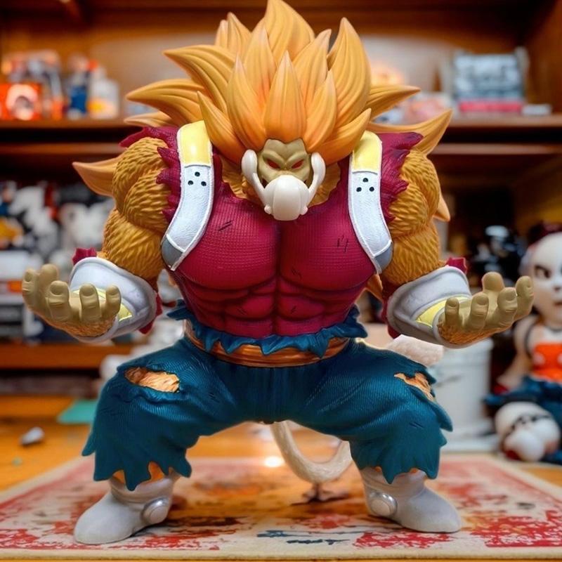 Аниме Dragon Ball Z Саян Камбер Золотой Великий Обезьяна 31 см Фигурки Действия со Съемной Маской Статуя Настольное Украшение Фигурка Подарок