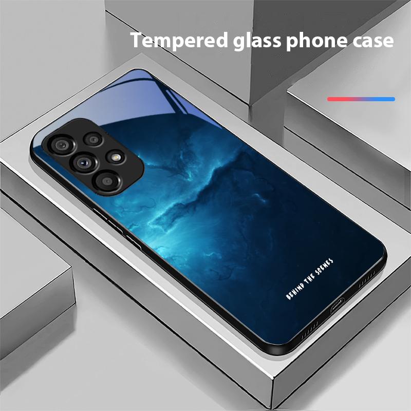 Бонусные космические пейзажи для Samsung Galaxy S10 S20 Plus S21 FE S22 S23 S24 FE S25 Ultra Черный Чехол для телефона из закаленного стекла Твердая оболочка