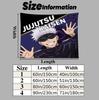 Jujutsu Kaisen Wall Tapestry Aesthetic Wall Hanging Printed Fabric Blanket Decorative Tapestries For Bedroom Living Room Home Decor