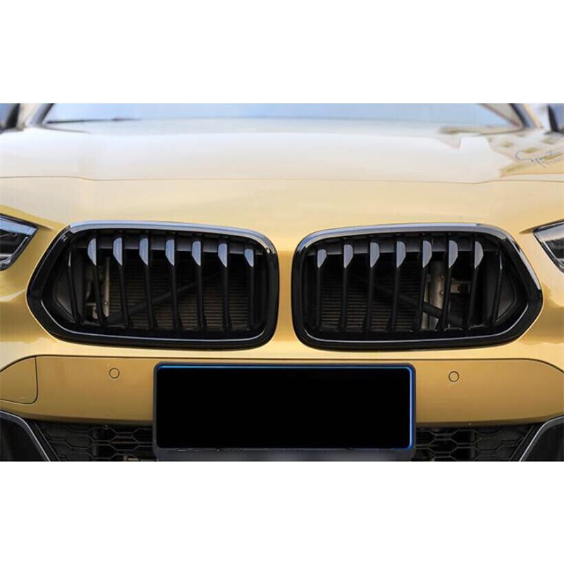 2Pcs Front Bumper Grille Frame Cover Trim For BMW F39 X2 2018 51712455246 51712455247
