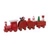 Christmas Train Decoration Wooden Festive Mini Train Ornament Xmas Train Centerpiece for Mantel Dining Table Happy New Year Gift
