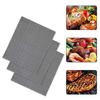 Non-Stick High Temperature Resistant BBQ Grid Pad Barbecue Mesh Reusable Easily Cleaned Cooking Pads Baking Grill Accessories
