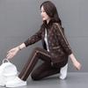 Women's Casual Three-Piece Suit: Long Sleeve Loose-Fit, Korean Style for Spring/Autumn, Age-Reducing, Plus Size Sportswear.