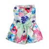 Летнее платье для собаки Дышащее полиэстеровое платье для щенка Очаровательный цветочный узор Собачий сарафан Бантик Питомец